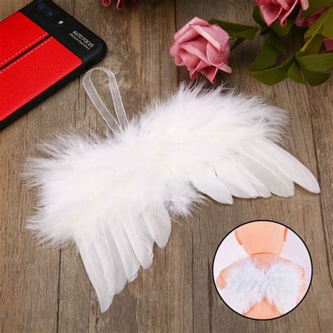 Mayitr White Angel Feather Wing Decoration Christmas Tree Party Hanging ...