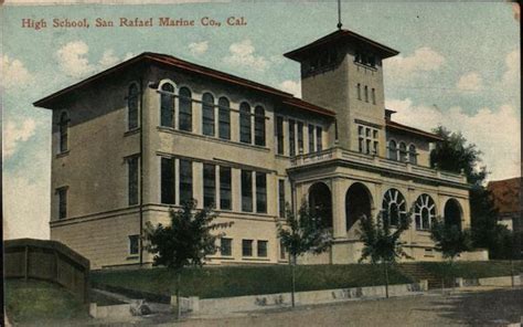 High School San Rafael, CA Postcard