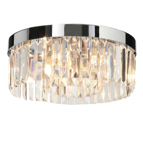 Crystal Chrome IP44 Bathroom Ceiling Light 35612 | The Lighting Superstore