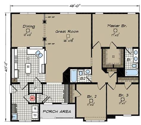 North Carolina Modular Home Floor Plans - Dresden Ranch | Modular home ...