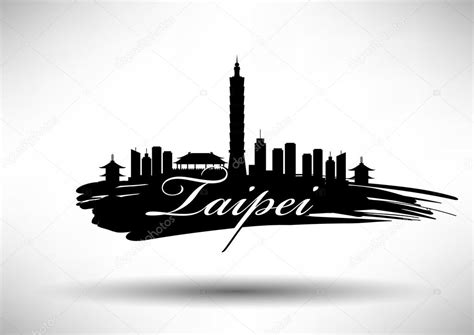 Taipei City Skyline Design — Stock Vector © kursatunsal #40315993