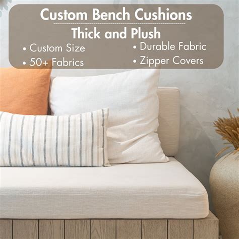 Custom Size Bench Cushions, 50 Colors, Custom Shape Cushion, Water ...