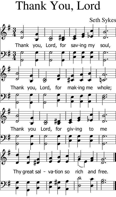 #6104: Thank You, Lord — Thank You Lord | Mobile Hymns