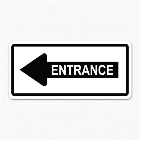 Entrance Arrow Sign | Entrance Sign with Arrow | Sticker Genius