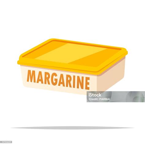 Margarine Tub Vector Isolated Illustration Stock Illustration - Download Image Now - Margarine ...