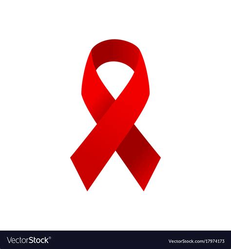 Aids awareness ribbon Royalty Free Vector Image