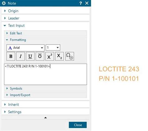 Controlled text in symbol with carriage return