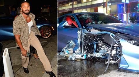 Michael B Jordan: Ferrari Crash at Night - America Spemier Experts