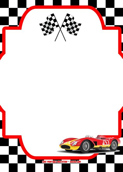 FREE Race Car Birthday Invitation Template – Printable | Download Hundreds FREE PRINTABLE ...