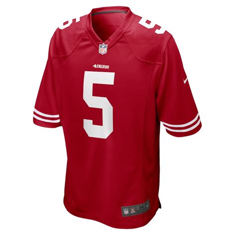 Men's San Francisco 49ers Trey Lance Nike Scarlet Game Jersey