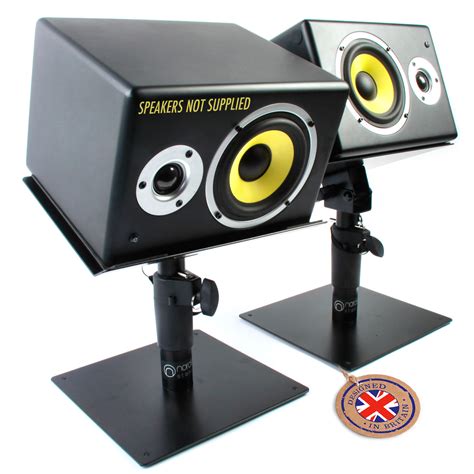 Pair of Nordell Adjustable Desktop Speaker Stands for Studio monitors ...