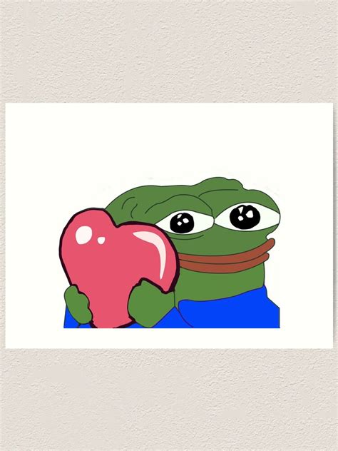 "Peepo Heart Pepe Love" Art Print for Sale by Thundersome | Redbubble