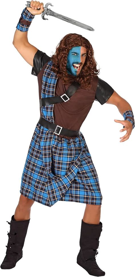 Atosa 63316 Costume Scottish William Wallace Man XXL Blue-Carnival, Men – TopToy