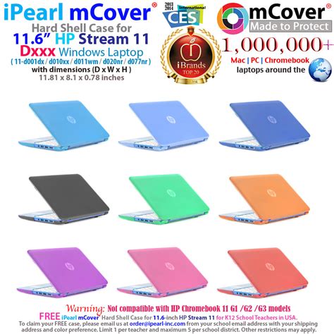 NEW CLEAR mCover® HARD CASE for 11.6" HP Stream 11-Dxxx series Windows Laptop | eBay