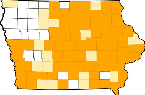 File:Map of Iowa highlighting counties presidentially declared ...