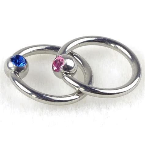 2021 Steel CBR Piercings BCR Gem Closure Nipple Lip Eyebrow Nose Ring ...