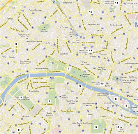 Map Of Paris Museums