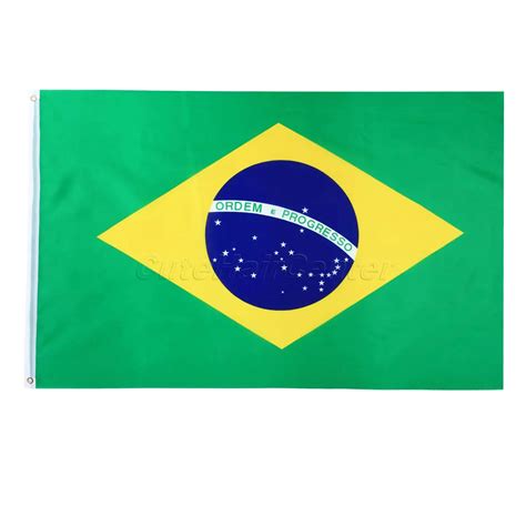 Large 3x5FT Brazilian Flag The Brazil National Flag BRA Polyester For Schools Rallies Community ...