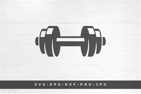 Dumbbell Silhouette Vector Illustration Graphic by vasyako1984 ...