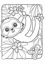 Cute Sloth Coloring Page  Free Printable Coloring Pages For Kids sketch template