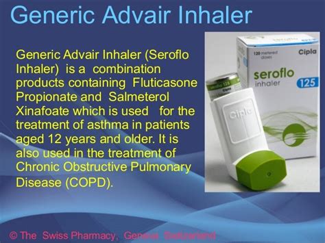 Generic Advair Inhaler for treatment of Asthma and COPD