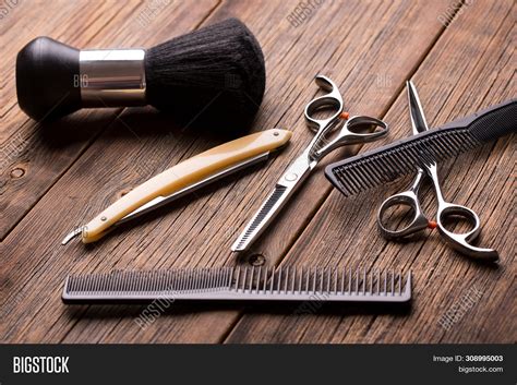 Barber Tool On Wooden Image & Photo (Free Trial) | Bigstock