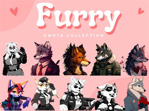 Cute Furry Waifu Emote Collection Twitch & Discord Streamer Emoji, Cute, Stream, Chat, Furries ...