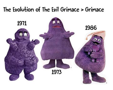 Grimace evolution | Grimace, Childhood toys, Mcdonalds