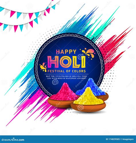 Vector Illustration of Colorful Happy Holi Greeting Background Stock ...