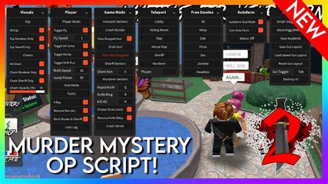 Roblox murder mystery 2 advanced gui script - talkaso