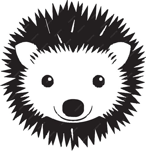 Premium Vector | Hedgehog quills and spiny tail emblem minimal hedgehog ...