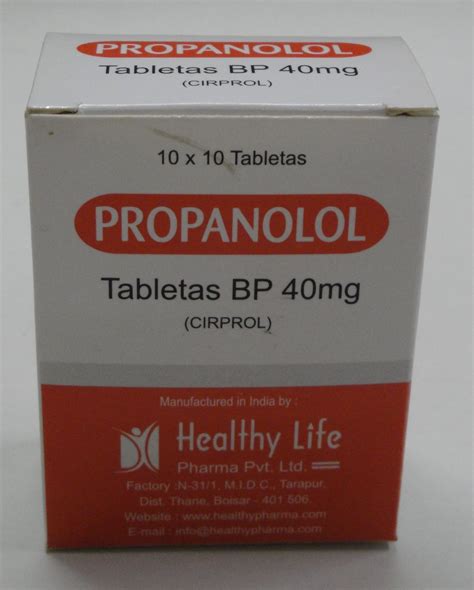 Propranolol Tablets BP 10 Mg, Healthy Life Pharma Pvt Ltd, Prescription ...