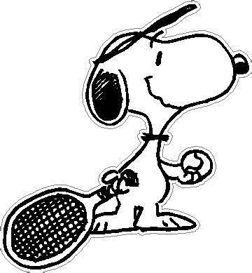 TENNIS SNOOPY DECAL / STICKER 06