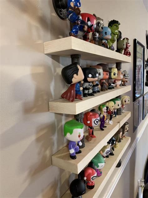 Tiered Shelving Made for Collectables, Figurines, Funko Pop, Superhero ...