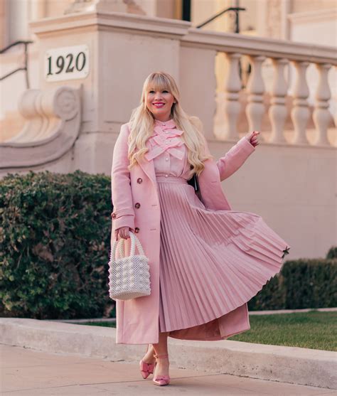 Pink Monochrome Outfit for Valentine's Day - Lizzie in Lace