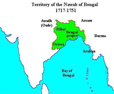 Territory of the Nawab of Bengal, 1717-1751 | Geography map, Historical ...