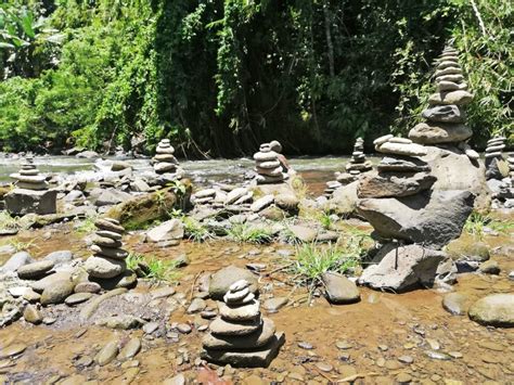 River View at Tegenungan Waterfall at Gianyar Regency of Bali Stock Image - Image of river ...