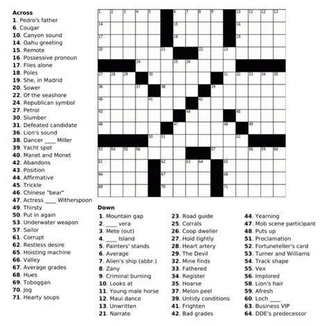 Printable Boatload Crossword Puzzles - Printable JD