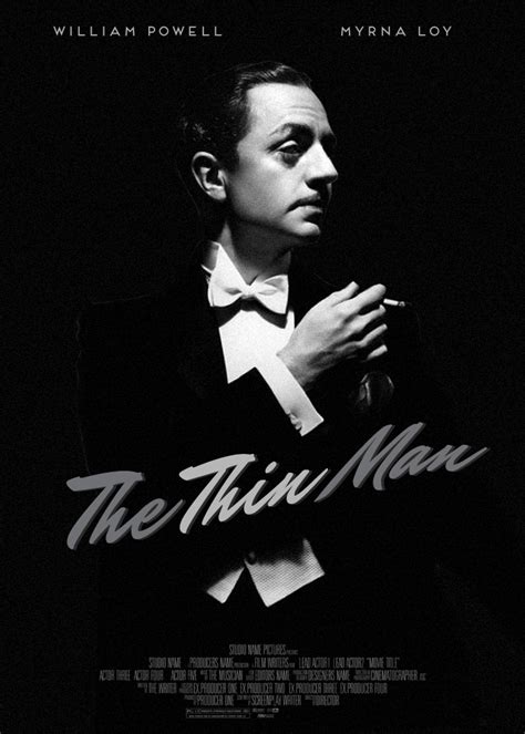 "The Thin Man", 1934 - fan made poster. This is AMAZING. Nick Charles forever ♡ #William Powell ...