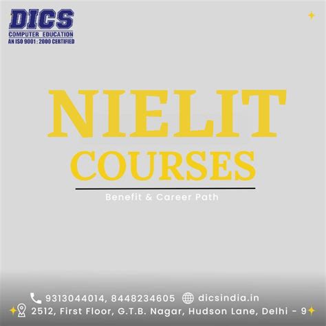 NIELIT Courses Benefit and Career Path | DICS