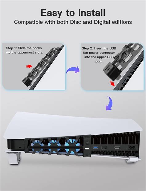 NexiGo PS5 Stand Horizontal with Cooling Fan