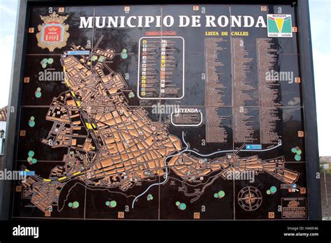 Map of the municipality of Ronda, Andalucia Spain Stock Photo - Alamy