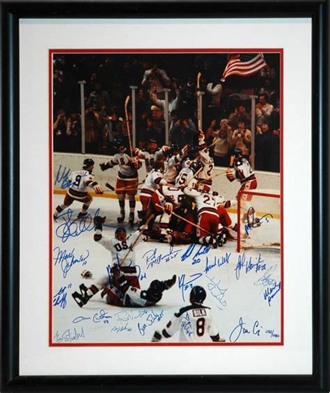 1980 Miracle on Ice Signed 16 x 20'' Framed Photo