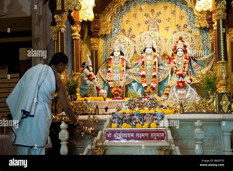 The Interior and Altar of Sri Sri Radha Rasabihari Krishna Temple in ...