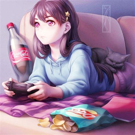 Gamer Girl Anime Wallpaper PC