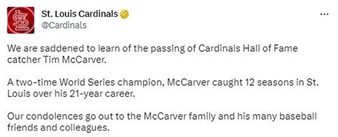 Tim McCarver, former MLB player and longtime baseball announcer, dies ...