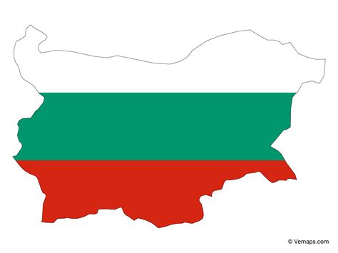 Flag Map of Bulgaria | Free Vector Maps