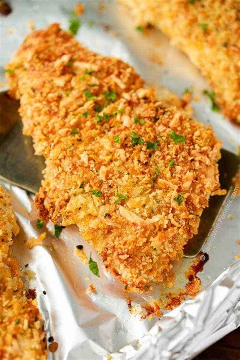 Crispy Baked Parmesan Chicken - Spend With Pennies