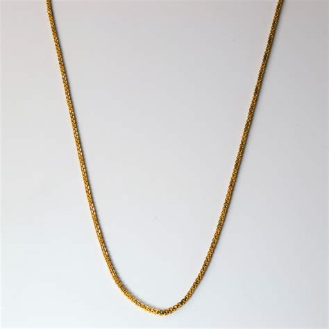 22k Yellow Gold Wheat Chain | 22" | – 100 Ways