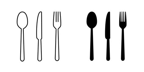 Cutlery Fork and Knife Vector Isolated Objects Stock Vector Illustration of cutlery, meal: 131980670